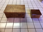 Wooden boxes on tile