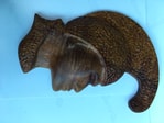 Cowboy boot wooden sculpture